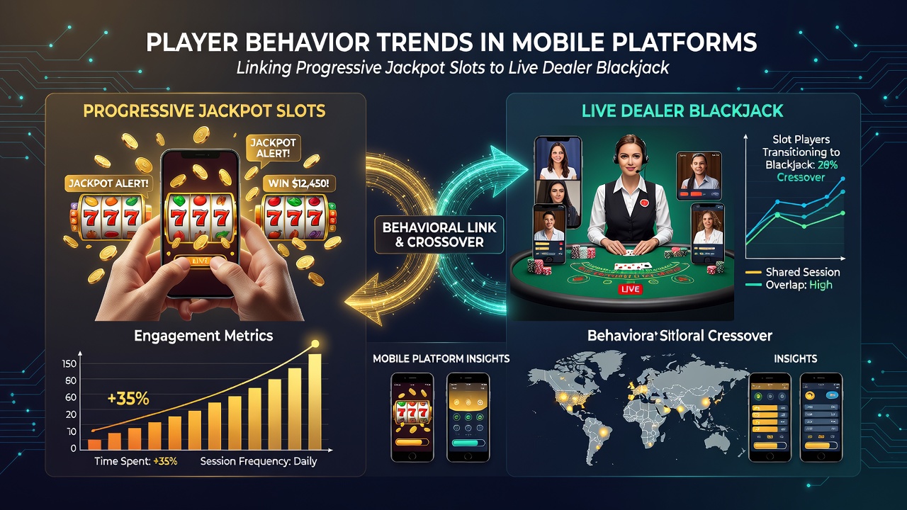 Analytics dashboard showing player flow from slots to live dealer tables with highlighted bonus cycle data points